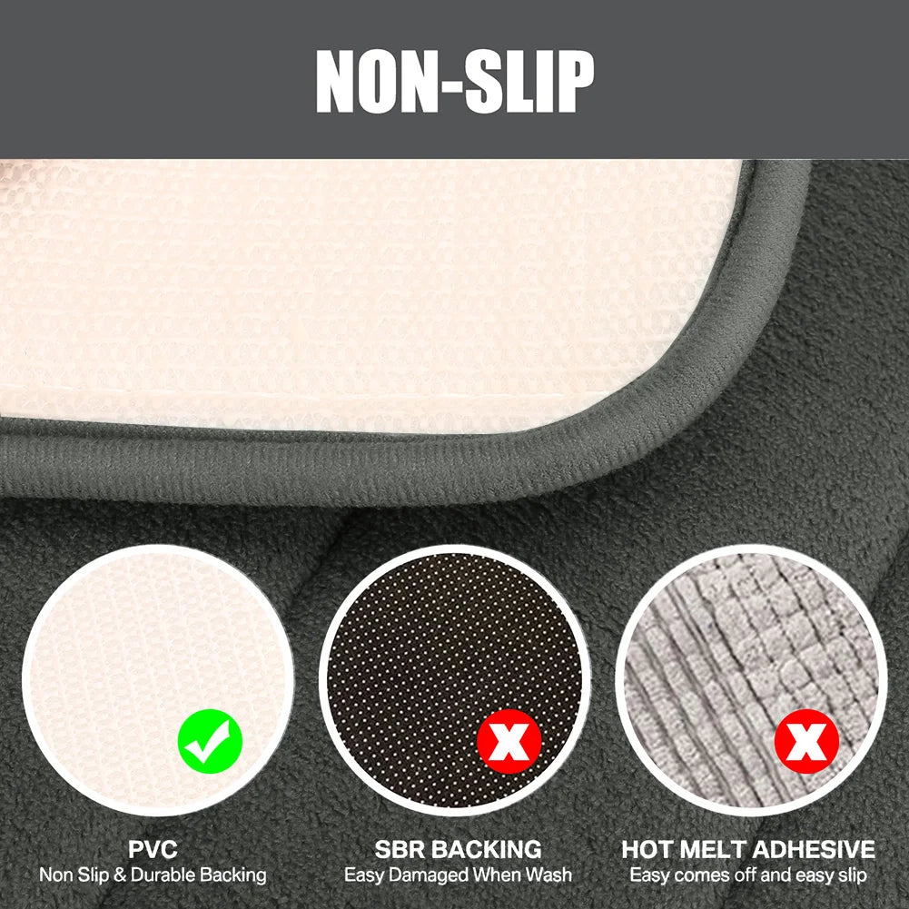 3Pcs Memory Foam Bath Mats Set - Ma boutique