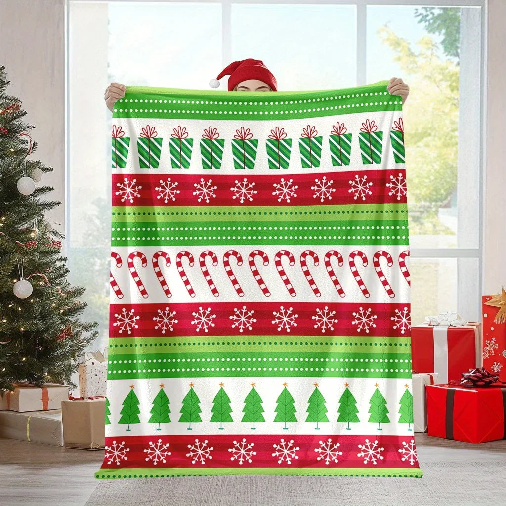 Bohemian Style Christmas Flannel Throw Blanket - Ma boutique