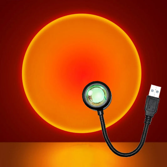 LED Sunset Lamp Nightlights USB Projector