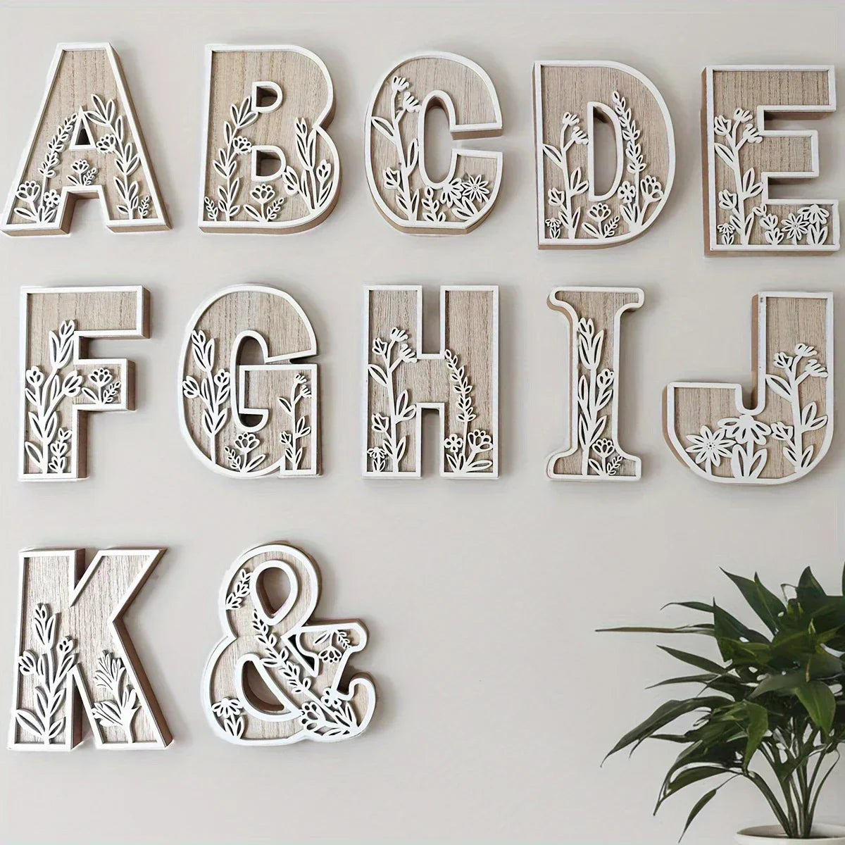 Wooden Alphabet Letters Wall Decor Set - Ma boutique