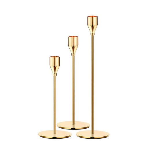 Golden  Metal Candle Holders