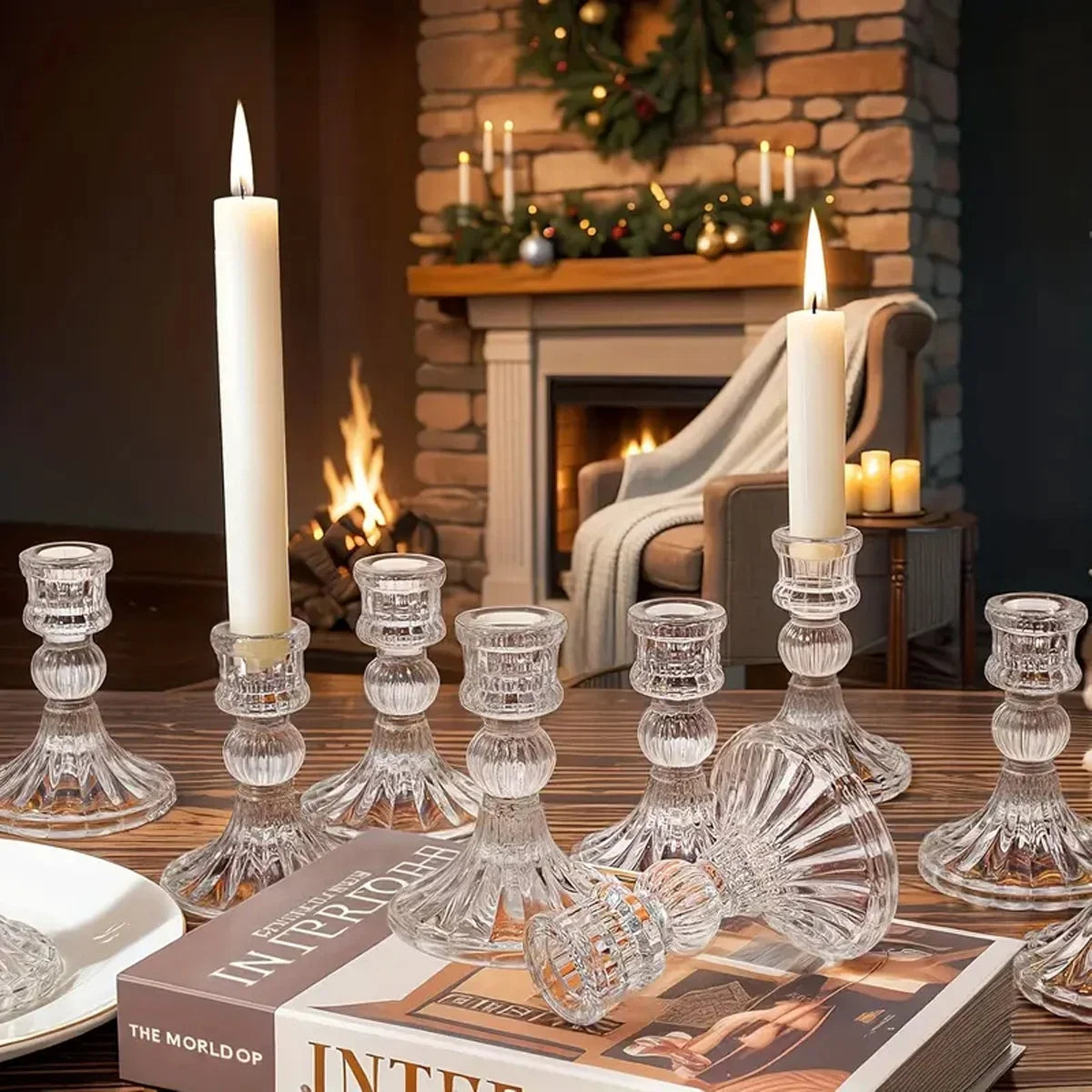 Transparent Glass Candle Holders - Ma boutique