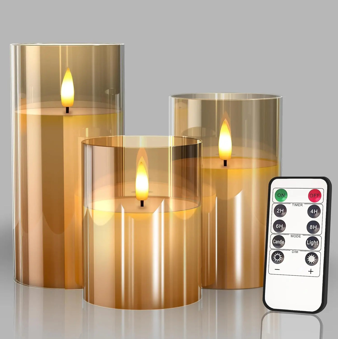 EPSINIA™ Battery Operated LED Flameless Candles with Remote & Timer – Real Wax Flickering Candles for Home, Wedding, Party & Holiday Decoration