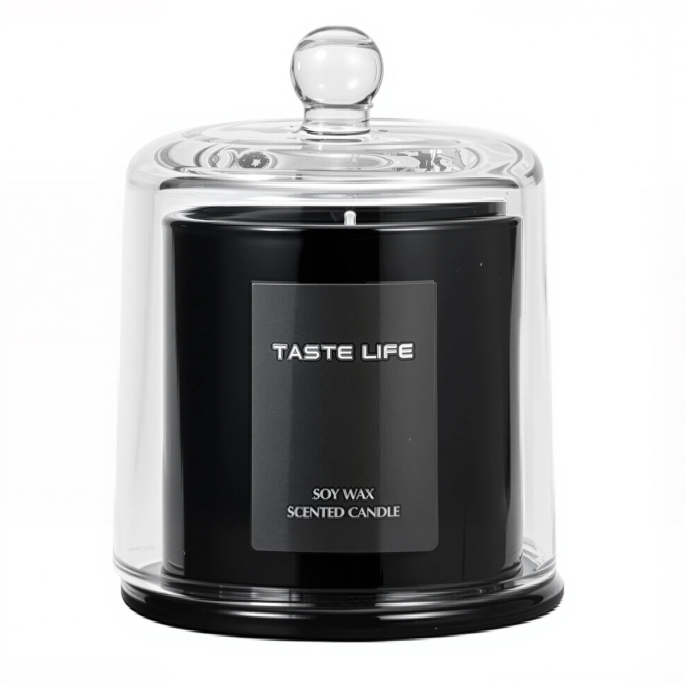 EPSINIA™ Premium Soy Wax Scented Candle with Glass Cloche – Smokeless Essential Oil Aromatherapy Candle for Home, Spa & Gift Decoration