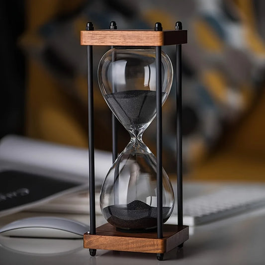 Large Decorative Wooden Hourglass Timer