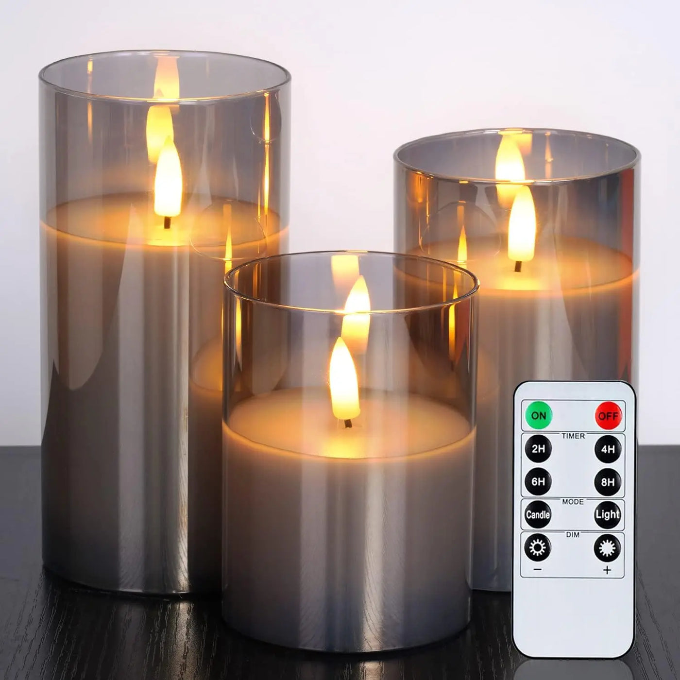 EPSINIA™ Battery Operated LED Flameless Candles with Remote & Timer – Real Wax Flickering Candles for Home, Wedding, Party & Holiday Decoration